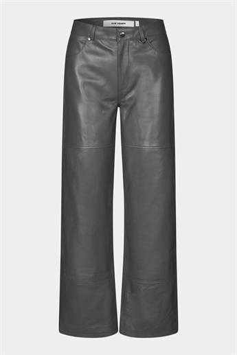 Oval Square, Time Leather Trousers, Asphalt